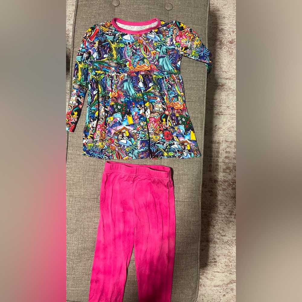 Sugar Swan Alice bamboo peplum set 3T